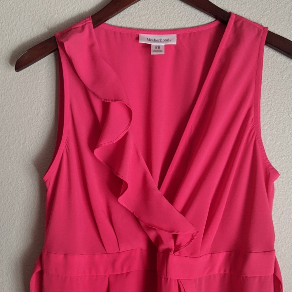 Motherhood Maternity Pink Ruffle Dress